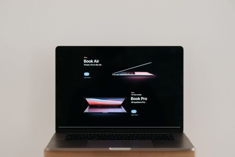 Brevo landing pages — laptop showing a product landing page on screen